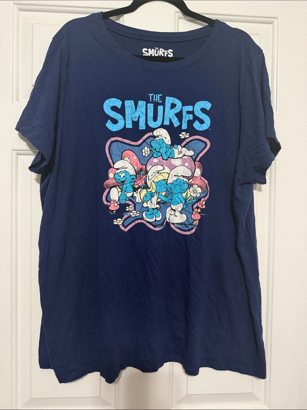torrid Navy Smurfs Graphic Tee with Pink & Light Blue Accents